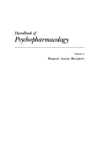 Biogenic Amine Receptors
