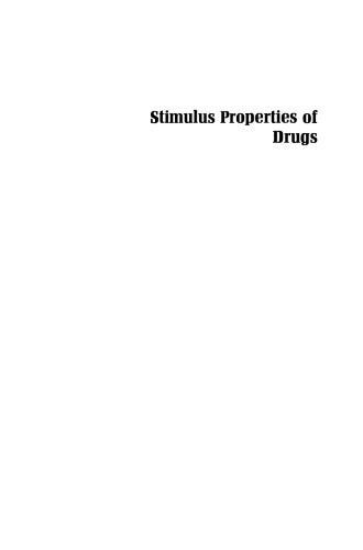 Stimulus Properties of Drugs