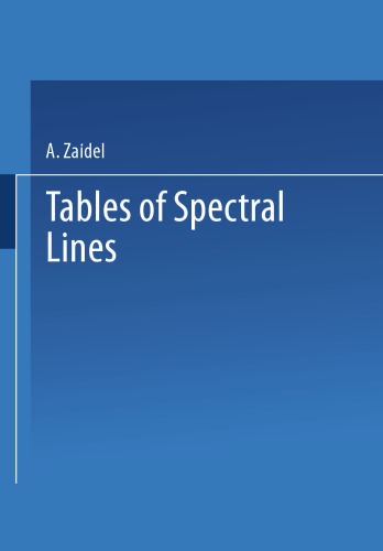 Tables of Spectral Lines
