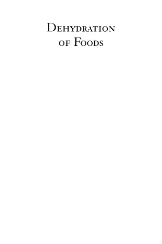 Dehydration of Foods