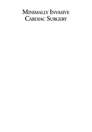 Minimally Invasive Cardiac Surgery