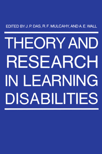Theory and Research in Learning Disabilities