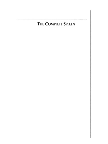 The Complete Spleen: Structure, Function, and Clinical Disorders