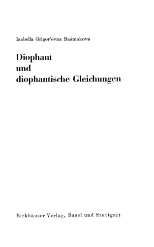 Diophant und diophantische Gleichungen