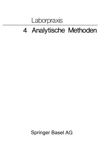 Laborpraxis: 4 Analytische Methoden