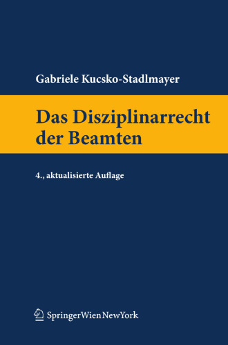 Das Disziplinarrecht der Beamten