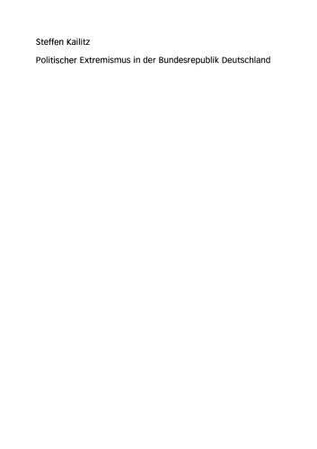 Politischer Extremismus in der Bundesrepublik Deutschland: Eine Einführung