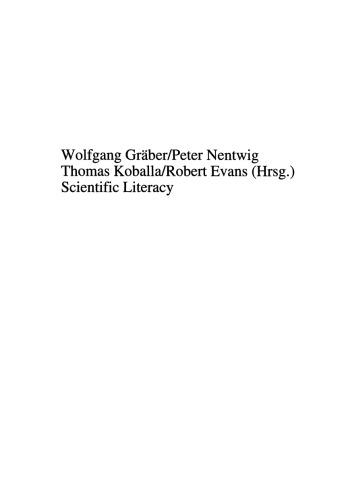 Scientific Literacy: Der Beitrag der Naturwissenschaften zur Allgemeinen Bildung