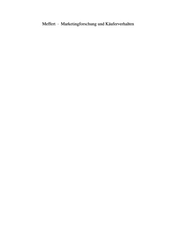 Marketingforschung und Käuferverhalten