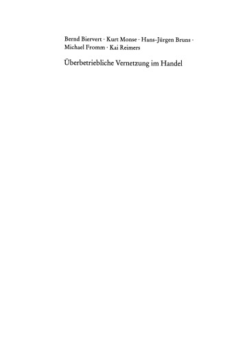 Überbetriebliche Vernetzung im Handel: Konzepte und Lösungen im ISDN