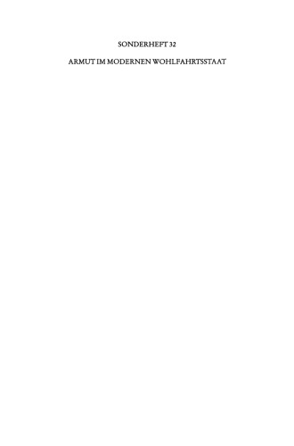Armut im modernen Wohlfahrtsstaat