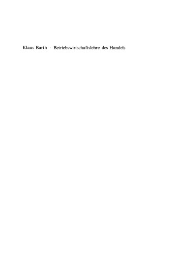 Betriebswirtschaftslehre des Handels