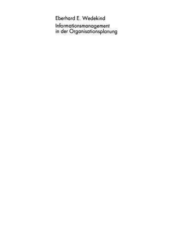 Informationsmanagement in der Organisationsplanung
