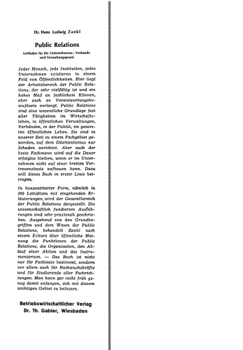 Public Relations: Leitfaden für die Unternehmens-, Verbands- und Verwaltungspraxis