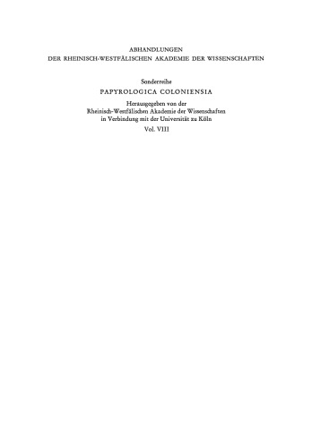 Das Archiv des Soterichos (P. Soterichos)