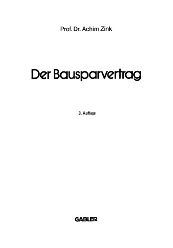 Der Bausparvertrag