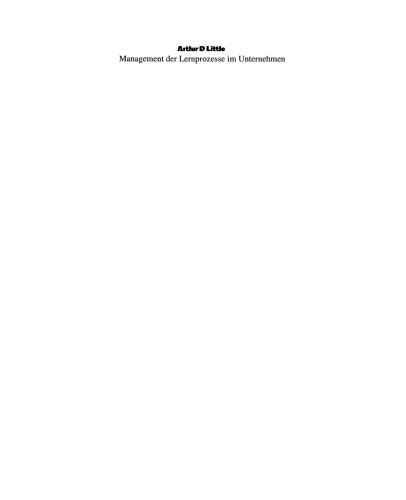 Management der Lernprozesse im Unternehmen