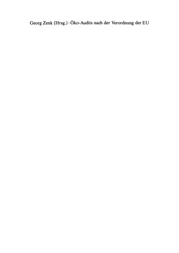 Öko-Audits nach der Verordnung der EU: Konsequenzen für das strategische Umweltmanagement
