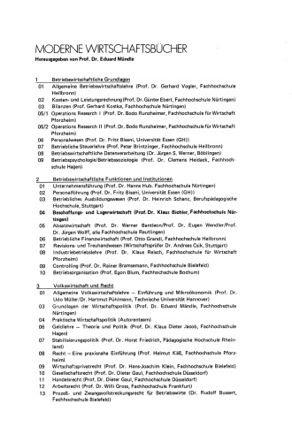 Beschaffungs- und Lagerwirtschaft