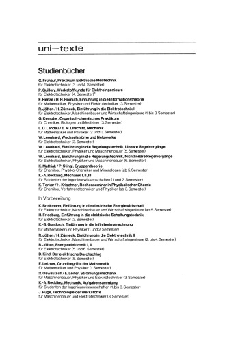 Mechanik: Studienbuch für Mathematiker, Physiker im 2. und 3. Semester