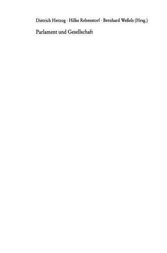 Parlament und Gesellschaft: Eine Funktionsanalyse der repräsentativen Demokratie
