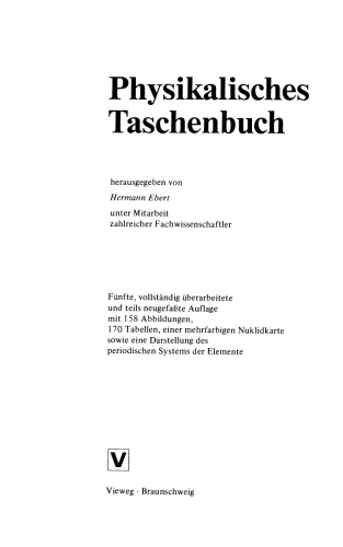 Physikalisches Taschenbuch