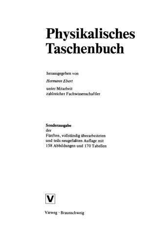 Physikalisches Taschenbuch