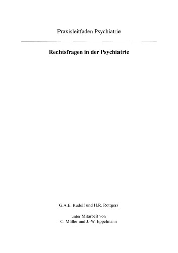 Rechtsfragen in der Psychiatrie