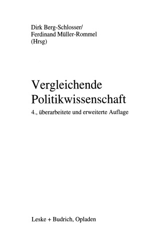 Vergleichende Politikwissenschaft