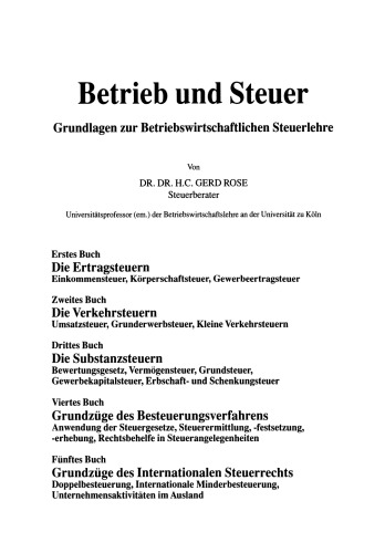 Grundzüge des Internationalen Steuerrechts