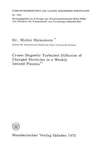 Cross-Magnetic Turbulent Diffusion of Charged Particles in a Weakly Ionized Plasma