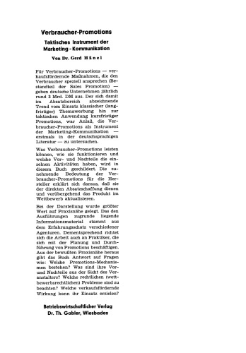 Verbraucher-Promotions: Taktisches Instrument der Marketing-Kommunikation
