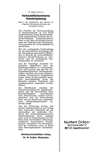 Verkaufsflächeninterne Standortplanung