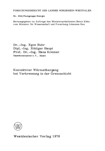 Konvektiver Wärmeübergang bei Verbrennung in der Grenzschicht