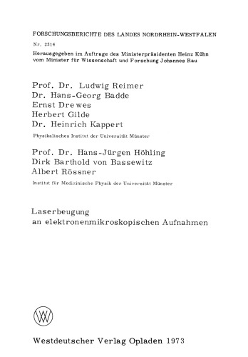 Laserbeugung an elektronenmikroskopischen Aufnahmen