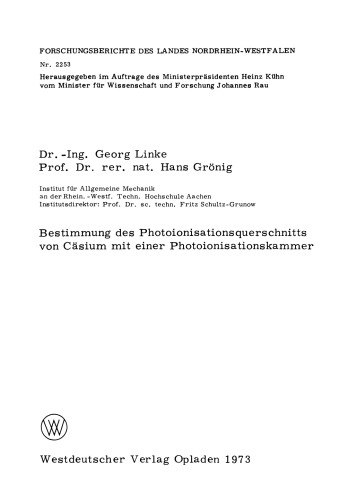Bestimmung des Photoionisationsquerschnitts von Cäsium mit einer Photoionisationskammer