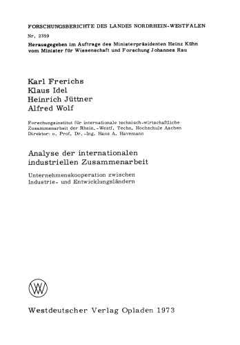 Analyse der internationalen industriellen Zusammenarbeit: Unternehmenskooperation zwischen Industrie- und Entwicklungsländern