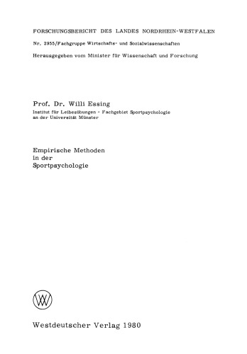 Empirische Methoden in der Sportpsychologie