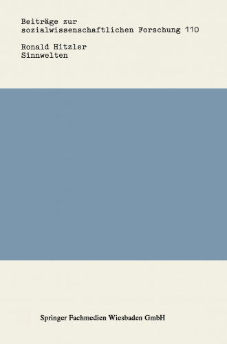 Sinnwelten: Ein Beitrag zum Verstehen von Kultur