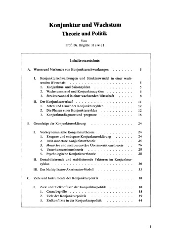 Konjunktur und Wachstum: Theorie und Politik