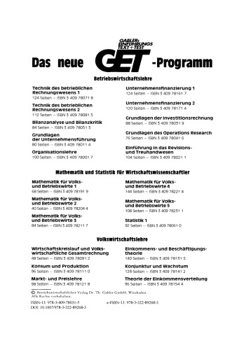 Grundlagen der Investitionsrechnung