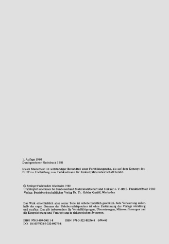 Einführung in das Materialmanagement