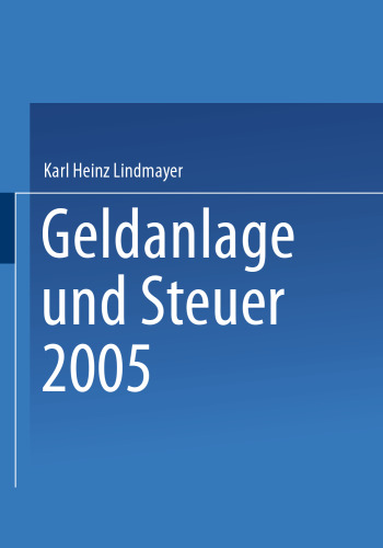 Geldanlage und Steuer 2005