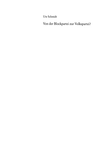 Von der Blockpartei zur Volkspartei?: Die Ost-CDU im Umbruch 1989–1994