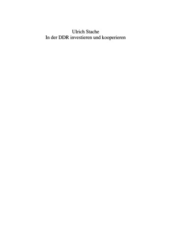 In der DDR investieren und kooperieren
