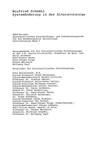 Systemänderung in der Altersvorsorge: Von der einkommensabhängigen Altersrente zur Staatsbürger-Grundrente Eine theoretische und empirische Untersuchung ökonomischer Probleme im Übergangszeitraum