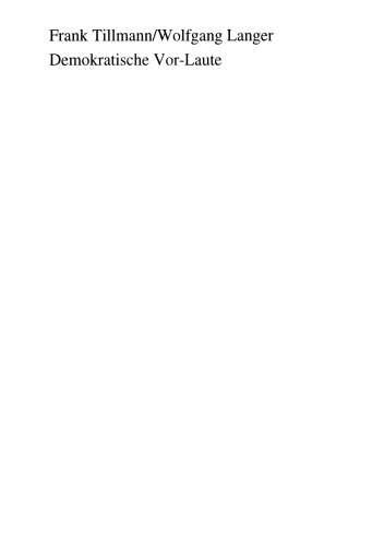 Demokratische Vor-Laute: Schülerinnenwahl zum Bundestag ’98. Ein Test in Sachsen-Anhalt