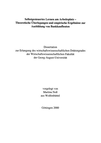 Selbstgesteuertes Lernen am Arbeitsplatz