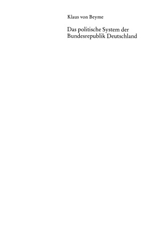 Das Politische System der Bundesrepublik Deutschland: Eine Einführung