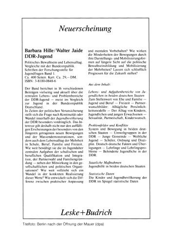 DDR — Von der friedlichen Revolution zur deutschen Vereinigung